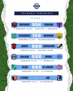 FEMENINO PRIMERA - FECHA 1