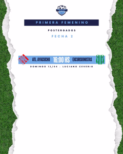 fecha 2 - postergado primera femenino - abril