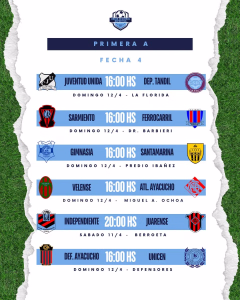 FECHA 4 - PRIMERA A - ABRIL