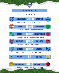 FECHA 4 - RESERVA B - ABRIL