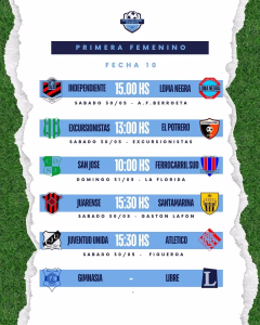 FECHA 10 - PRIMERA FEMENINO - MAYO 2026