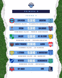 FECHA 9 - PRIMERA B - MAYO 2026