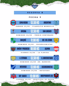 FECHA 9 - RESERVA B - MAYO 2026