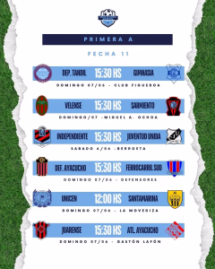 11MA FECHA. 1era A. 03-06-2026.