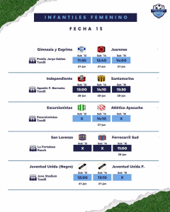 13 FECHA - INFANTIL FEMENINO - 24 Junio 2026