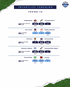 15 fecha infantil femenino - 15 julio 2026