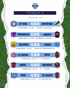 15 FECHA - PRIMERA A - 8 JULIO 2026
