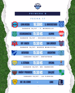 17 fecha 1ra B 15 Julio 2026
