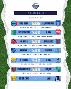 17 FECHA - PRIMERA B - 08-JULIO 2026
