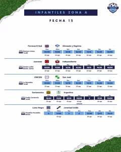 13 FECHA - INFANTIL ZONA A - 20-08-2026