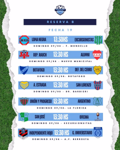 19 FECHA - RESERVA B --- 6-8-2026