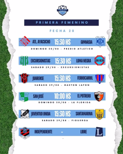 20 FECHA - PRIMERA FEMENINO - 27-08-2026