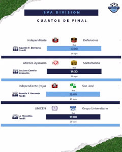 CUARTOS - 8VA. DIV. 27-08-2026