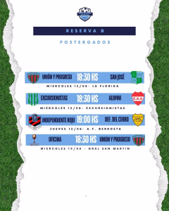 REPROGRAMADOS - Reserva B - 11 agosto 2026