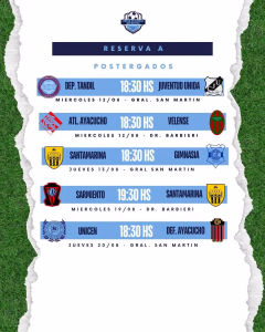 REPROGRAMADOS - RESERVA B -- 11 AGOSTO 2026