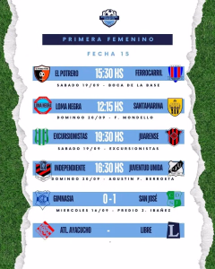 15 FECHA - PRIMERA FEMENINO - 17-9-2026