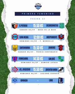 21 FECHA - PRIMERA FEMENINO - 3-9-2026