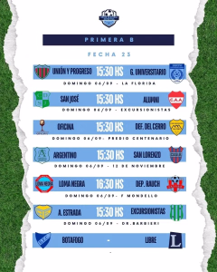 23 FECHA - PRIMERA B - 3-9-2026