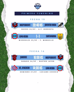 FEMENINO FECHA 15. 1era . 24-09-2026.