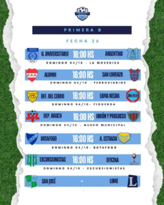 26 FECHA - PRIMERA B - 1-10-2026
