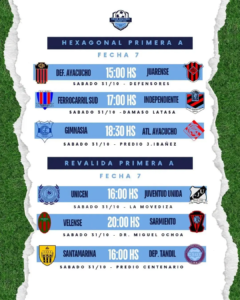 CLAUSURA. 1era A. 7ma Fecha. 29-10-2026.