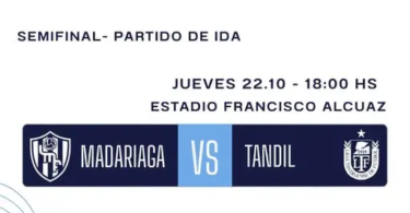TANDIL. SUB 15. PARTIDOS DE IDA EN MADARIAGA DE SEMIS. 22-10-2026.